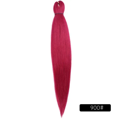 Low Temperature Fiber Straight Hair Braids Pieces 26 Inches Beauty Wigs