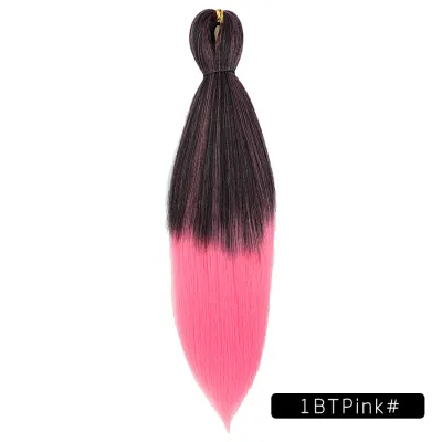 Low Temperature Fiber Straight Hair Braids Pieces 26 Inches Beauty Wigs