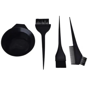 4pcs Hair Color Dye Bowl Comb Brushes Tool Set for Home Salon Beauty Makeup