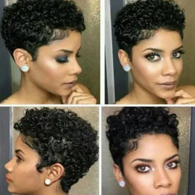 Women Short Explosive Curly Synthetic Wig Exotic High Temperature Wire