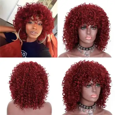 Women Exotic Small Curly Wig High Temperature Wire Beauty Wigs