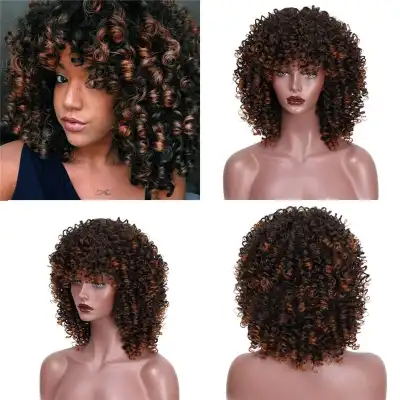 Women Exotic Small Curly Wig High Temperature Wire Beauty Wigs