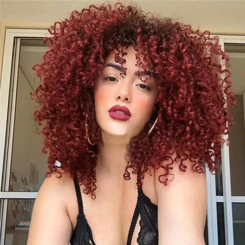Women Exotic Small Curly Wig High Temperature Wire Beauty Wigs