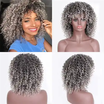 Women Exotic Small Curly Wig High Temperature Wire Beauty Wigs
