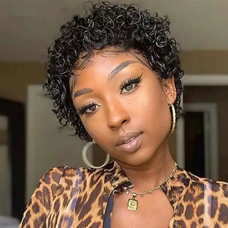 Women Exotic Fluffy Short Curly Wig