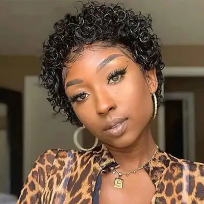 Women Exotic Fluffy Short Curly Wig