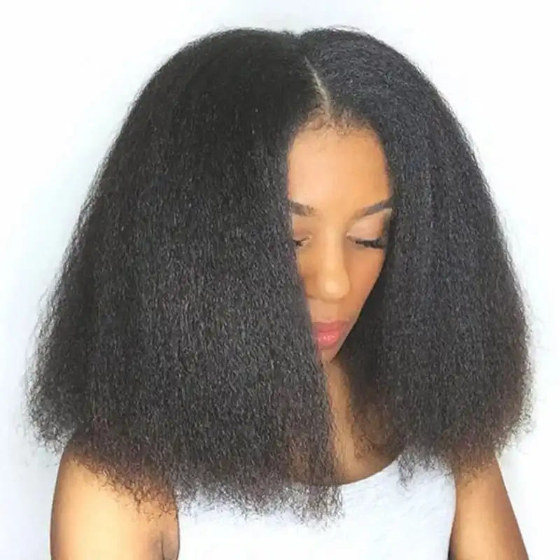 Women Fluffy Centre Parting Short Wig for Daily Wear