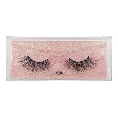 Women 3D Multilayer Natural Slender Mink Hair Eyelashes