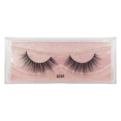 Women 3D Multilayer Natural Slender Mink Hair Eyelashes