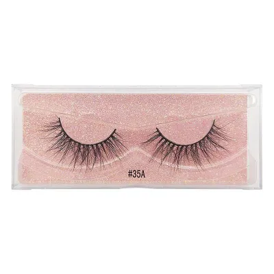 Women 3D Multilayer Natural Slender Mink Hair Eyelashes