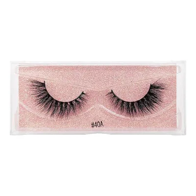 Women 3D Multilayer Natural Slender Mink Hair Eyelashes