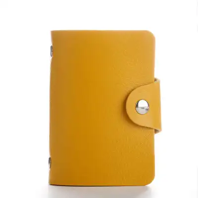 Multifunction 24 Cards PU Card Holder Organizer Solid Color