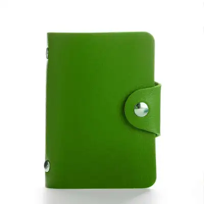 Multifunction 24 Cards PU Card Holder Organizer Solid Color