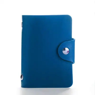 Multifunction 24 Cards PU Card Holder Organizer Solid Color