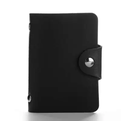 Multifunction 24 Cards PU Card Holder Organizer Solid Color