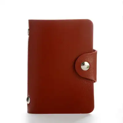 Multifunction 24 Cards PU Card Holder Organizer Solid Color