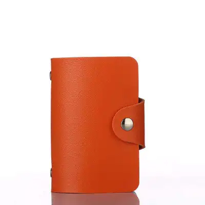 Multifunction 24 Cards PU Card Holder Organizer Solid Color