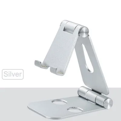 Aluminum Alloy Double Folding Mobile Phone Tablet Desktop Stand