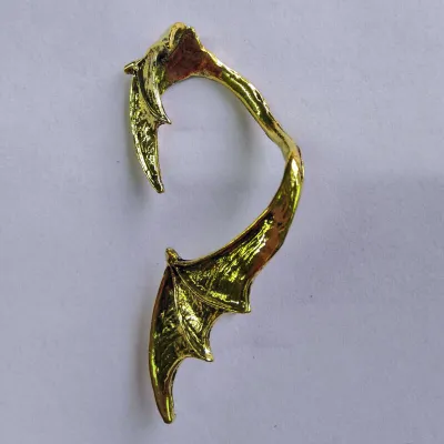 Women Halloween Bat Wing Shape One-piece Ear Clip Jewelry Earrings