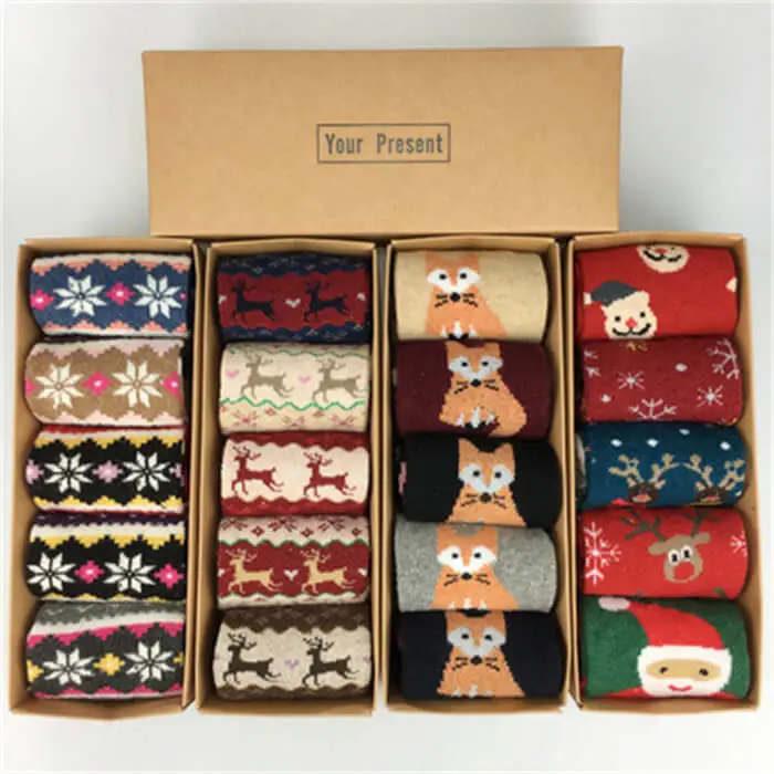 Women Christmas Thickening Warm Cartoon Socks