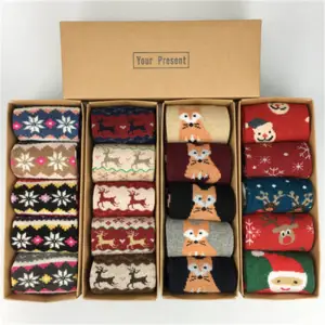 Women Christmas Thickening Warm Cartoon Socks