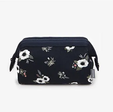 Woman Large Capacity Flower Flamingo Printing Zipper Cosmetic Bag