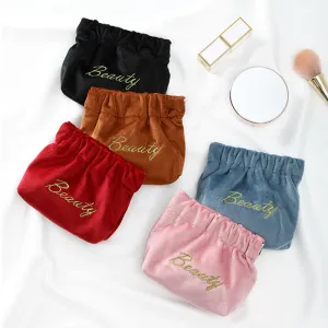 Women Fashion Lipstick Storage Mini Cosmetic Bags Korean Velvet Hand-wrapped