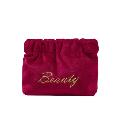 Women Fashion Lipstick Storage Mini Cosmetic Bags Korean Velvet Hand-wrapped