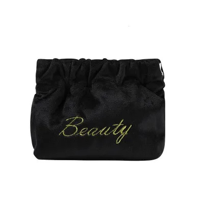 Women Fashion Lipstick Storage Mini Cosmetic Bags Korean Velvet Hand-wrapped