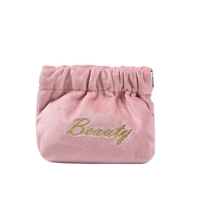 Women Fashion Lipstick Storage Mini Cosmetic Bags Korean Velvet Hand-wrapped