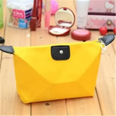 Women's Fashion Color Blocking Large Capacity Zipper Cosmetic Bag with Polyester Material