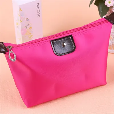 Women's Fashion Color Blocking Large Capacity Zipper Cosmetic Bag with Polyester Material