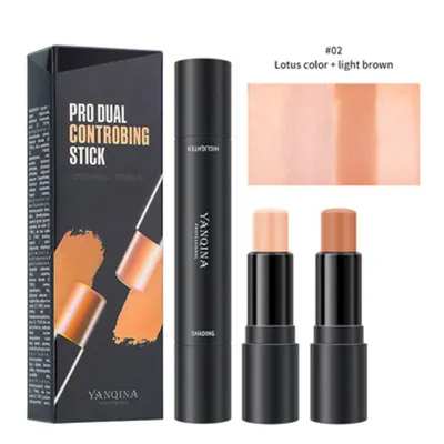 YANQINA 2 Colors Double Head Contour Highlighter Pen for Face Concealer Retouch Universal Skin Type