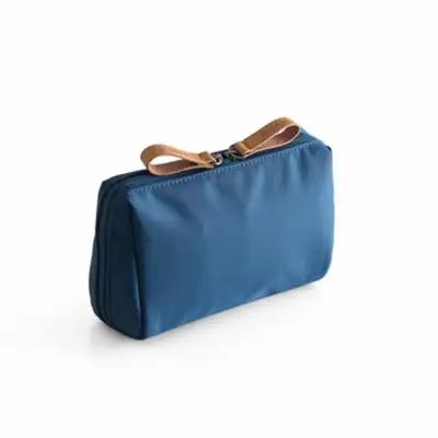 Women's Fashion Color Block Zipper Portable Cosmetic Bag