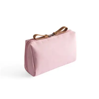Women's Fashion Color Block Zipper Portable Cosmetic Bag