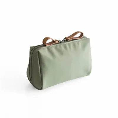 Women's Fashion Color Block Zipper Portable Cosmetic Bag