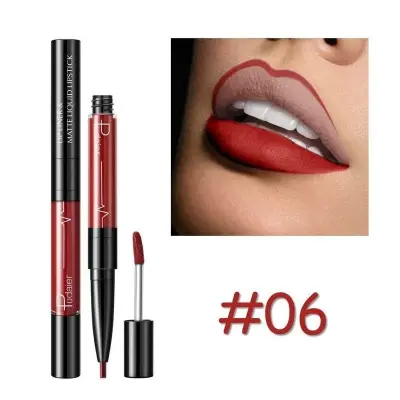 Pudaier 16 Colors Double-Headed Matte Lip Liner Lip Gloss with Vitamins
