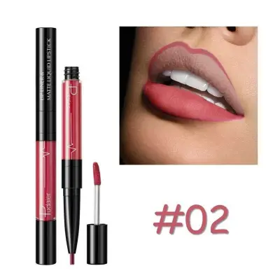 Pudaier 16 Colors Double-Headed Matte Lip Liner Lip Gloss with Vitamins