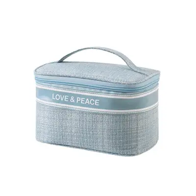 Women Chic Style Large Capacity Multifunction Travel Plaid Cosmetic Bag