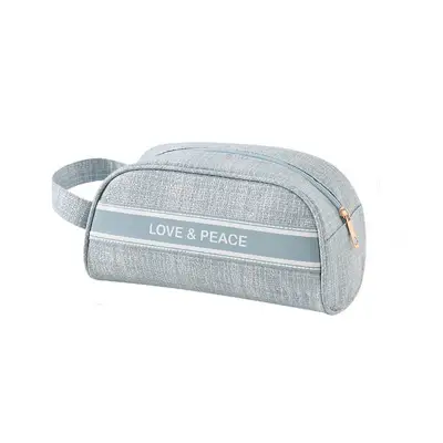 Women Chic Letter Printed Multifunction Travel Cosmetic Bag With Plaid Pattern