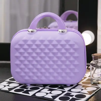 Women Fashion Large Storage Multifunctional ABS Cosmetic Case with Zipper