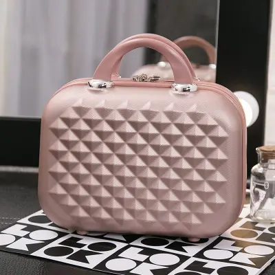 Women Fashion Large Storage Multifunctional ABS Cosmetic Case with Zipper