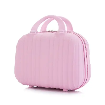 Women Fashion Hard Shell Solid Large Capacity Cosmetic Case