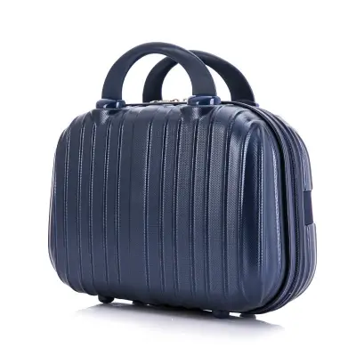 Women Fashion Hard Shell Solid Large Capacity Cosmetic Case