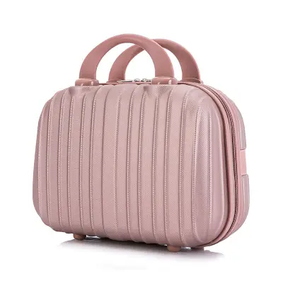 Women Fashion Hard Shell Solid Large Capacity Cosmetic Case