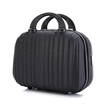 Women Fashion Hard Shell Solid Large Capacity Cosmetic Case