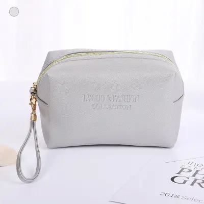 PU Multi Size Women Fashion Solid Color Portable Cosmetic Bag