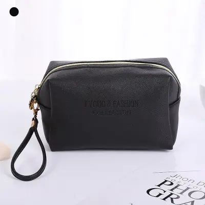 PU Multi Size Women Fashion Solid Color Portable Cosmetic Bag