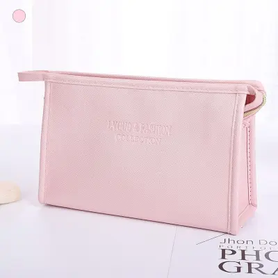PU Multi Size Women Fashion Solid Color Portable Cosmetic Bag