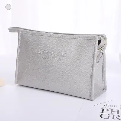 PU Multi Size Women Fashion Solid Color Portable Cosmetic Bag